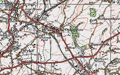 Old map of Oakenshaw in 1925