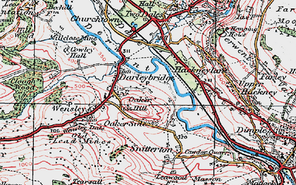 Old map of Oaker in 1923