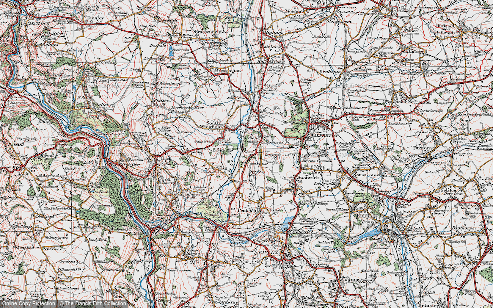 Old Map of Oakerthorpe, 1923 in 1923