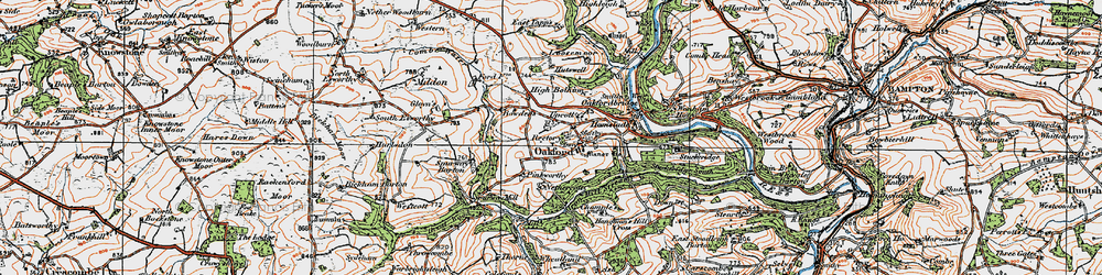 Old map of West Tapps in 1919
