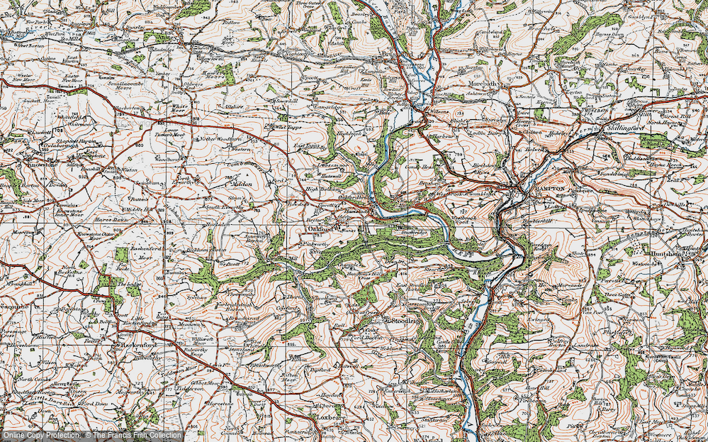 Old Map of Oakfordbridge, 1919 in 1919