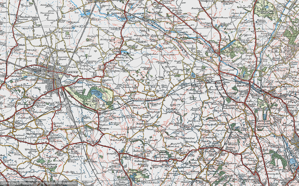 Old Map of Oakhanger, 1923 in 1923