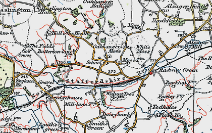 Old map of Oakhanger in 1923
