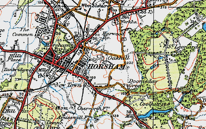 Old map of Oakhill in 1920