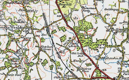 Old map of Bourne Place in 1920