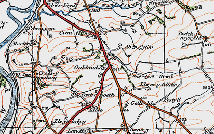 Old map of Oaklands in 1923