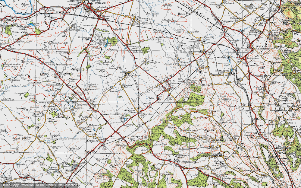 Old Map of Oakley, 1919 in 1919
