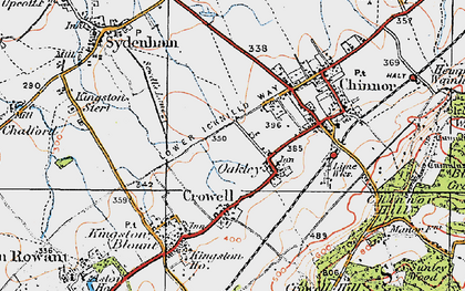 Old map of Oakley in 1919