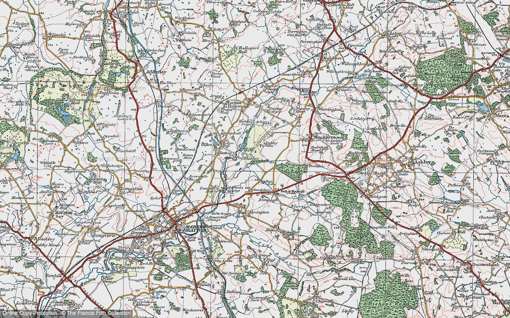 Old Map of Oakley, 1921 in 1921