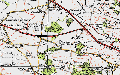Old map of Oakley Court in 1919