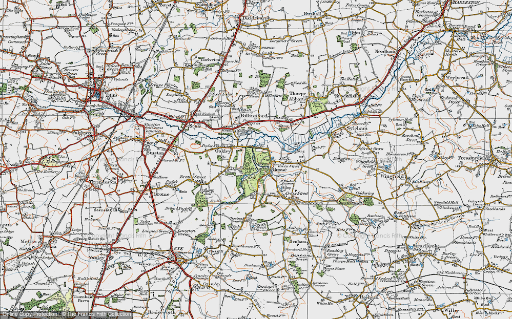 Old Map of Oakley Park, 1921 in 1921