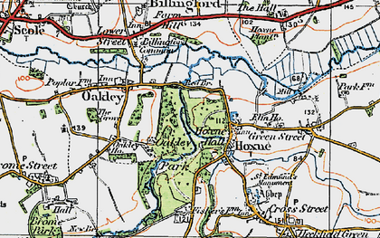 Old map of Oakley Park in 1921