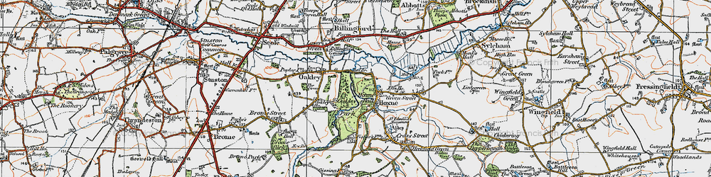 Old map of Oakley Park in 1921