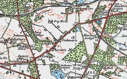 Old map of Oakmere in 1923