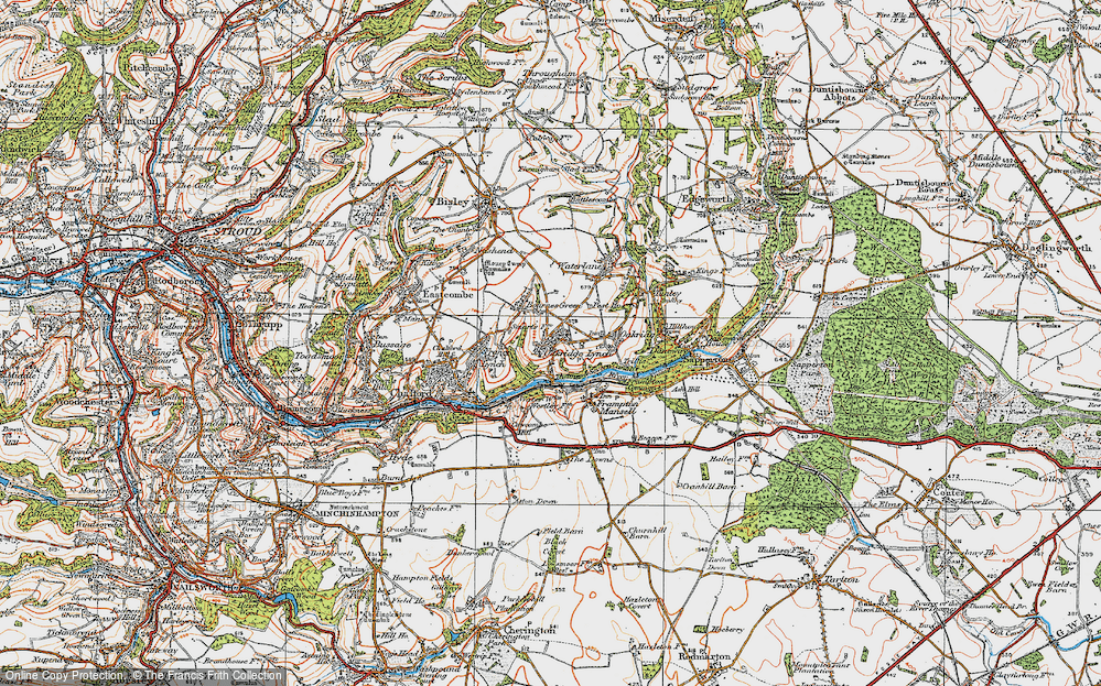 Old Map of Oakridge Lynch, 1919 in 1919