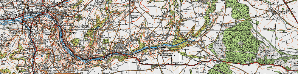 Old map of Oakridge Lynch in 1919