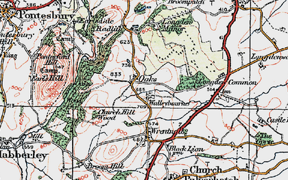 Old map of Longden Manor in 1921