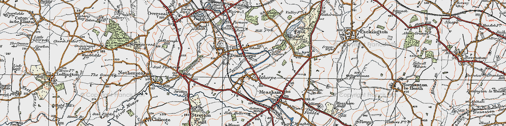 Old map of Oakthorpe in 1921