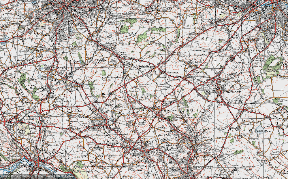 Old Map of Oakwell, 1925 in 1925