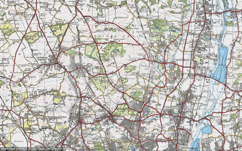 Old Map of Oakwood, 1920 in 1920
