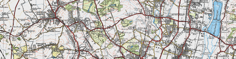 Old map of Oakwood in 1920