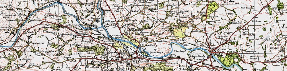 Old map of Oakwood in 1925