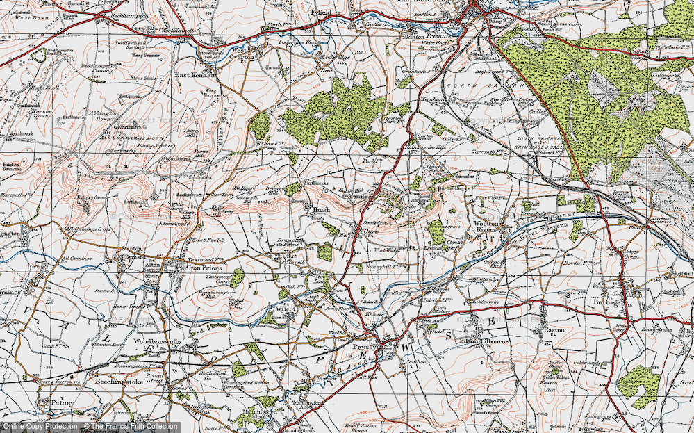 Old Map of Oare, 1919 in 1919