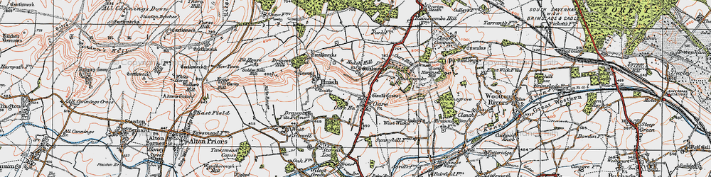 Old map of Oare in 1919