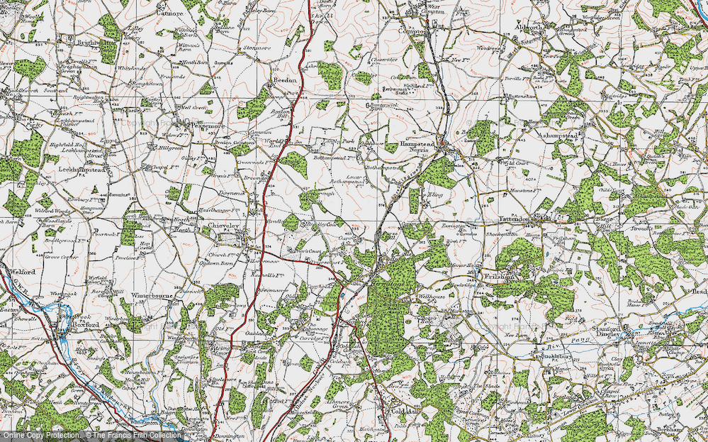 Old Map of Oare, 1919 in 1919