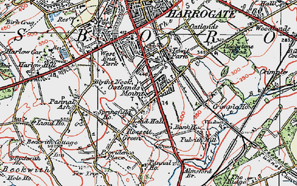 Old map of Oatlands in 1925