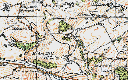 Old map of Black Hill in 1920