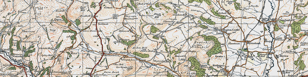 Old map of Obley in 1920