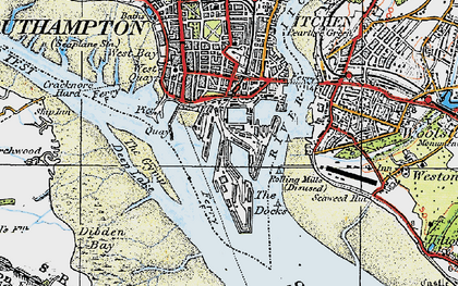 Old map of Ocean Village in 1919