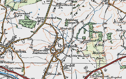Old map of Ockbrook in 1921