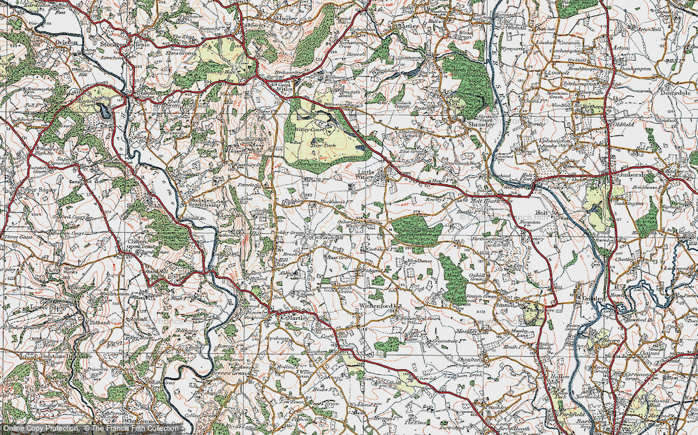 Old Map of Ockeridge, 1920 in 1920