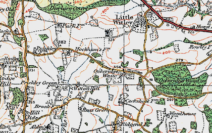 Old map of Ockeridge in 1920