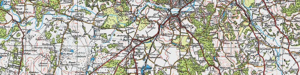 Old map of Ockford Ridge in 1920
