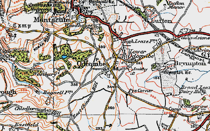 Old map of Odcombe in 1919