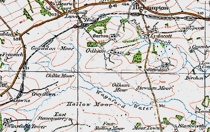 Old map of Odham in 1919