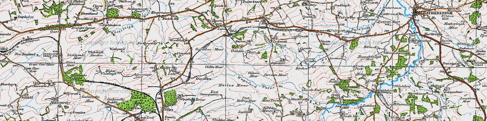 Old map of Burdon Grange in 1919