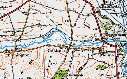 Old map of Odstock in 1919