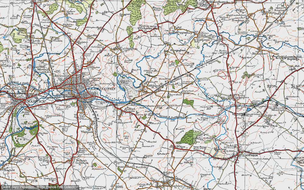 Old Map of Offchurch, 1919 in 1919