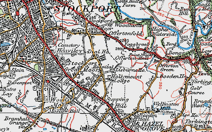 Old map of Offerton in 1923