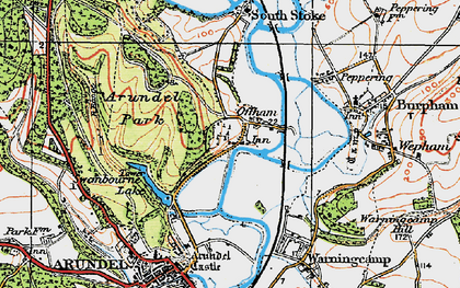 Old map of Offham in 1920