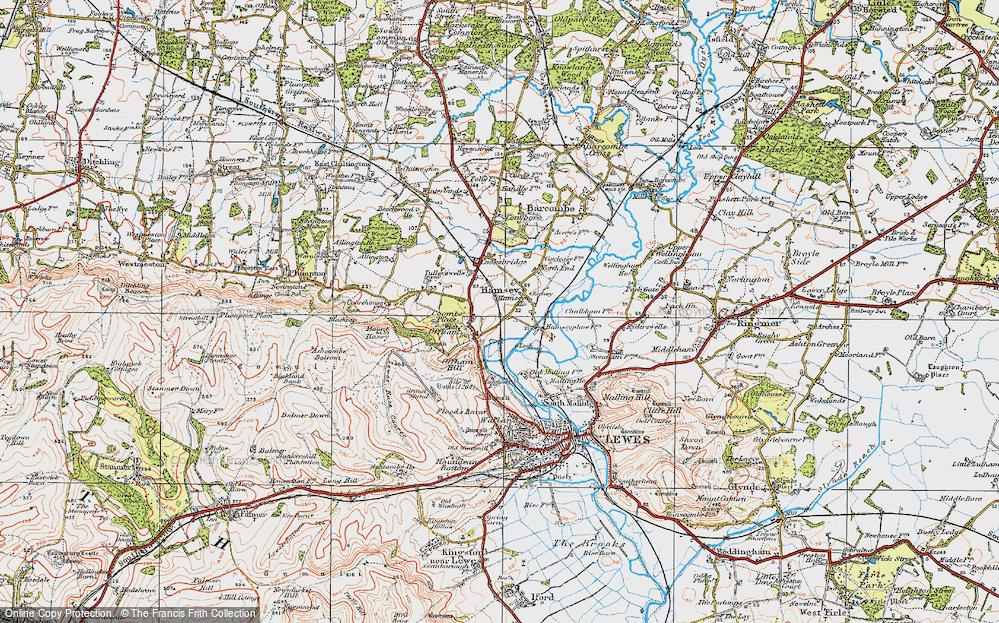 Old Map of Offham, 1920 in 1920