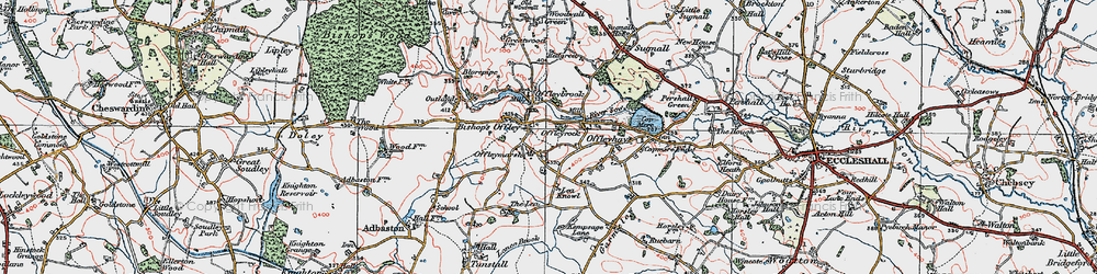 Old map of Lea Knowl in 1921
