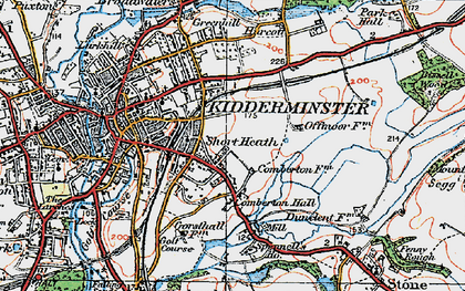 Old map of Offmore Farm in 1921