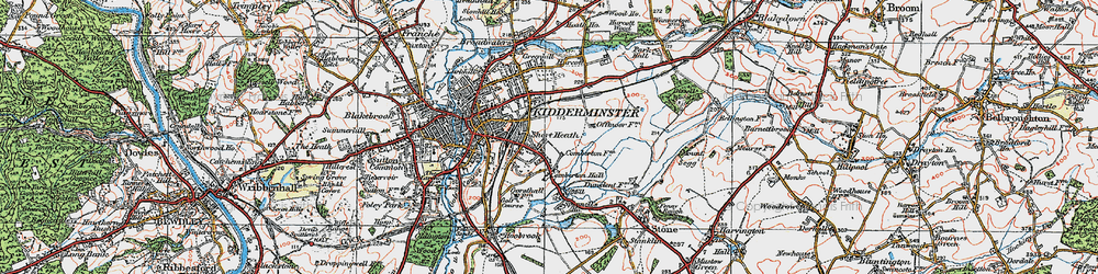 Old map of Offmore Farm in 1921