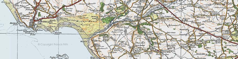 Old map of Ogmore in 1922