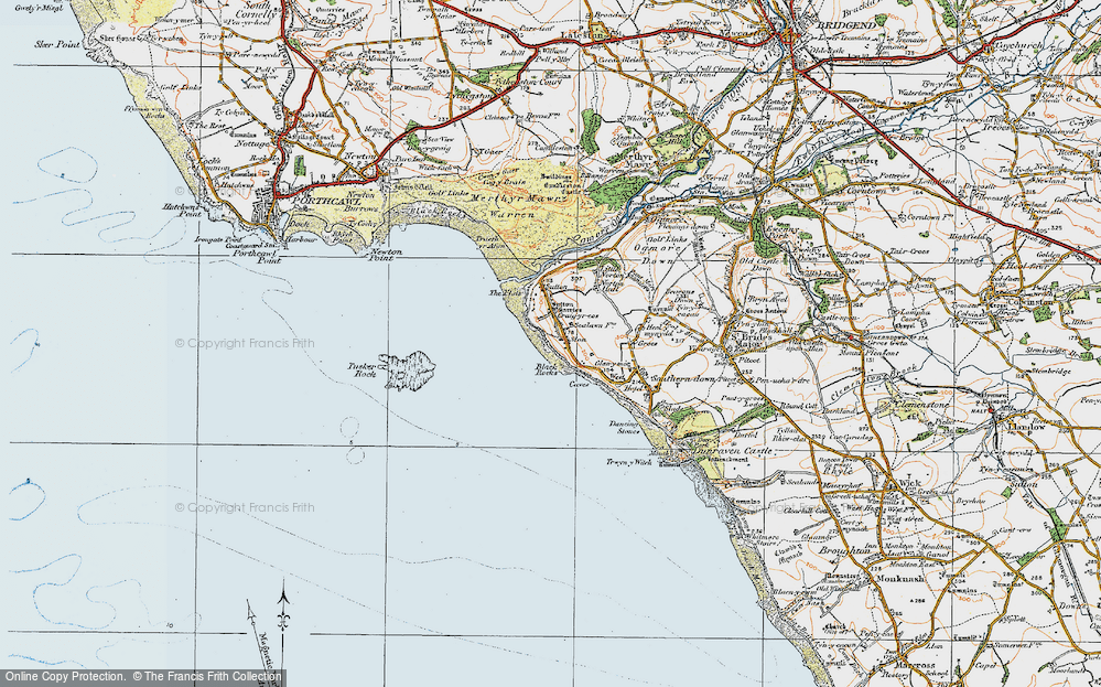 Old Map of Ogmore-by-Sea, 1922 in 1922